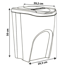 Set di Bidoni Cestini SortiBox | per Raccolta Differenziata Riciclaggio | Impilabili | 35 Litri | in Plastica | per Casa Interni