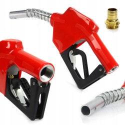 Pistola per Pompa Elettrica | Portata 40-60 L/min | Funzione di Troppopieno | Blocco del Grilletto a 3 Stadi | per Carburante Olio Diesel Benzina