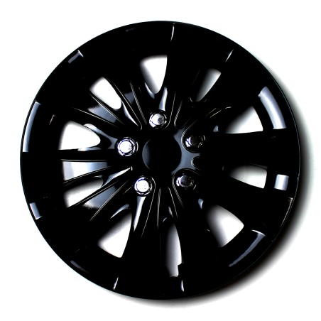 Set 4 Copricerchi 14" Pollici Borchie Nero Coprimozzo Modello STORMXB 