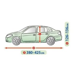 Telo Copriauto Copri Auto Macchina Mobile Garage per M Berlina Esterno | L. 425cm | H. 136 cm | Impermeabile Traspirante