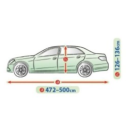 Telo Copriauto Copri Auto Macchina Mobile Garage per XL Berlina Esterno | L. 500cm | H. 136 cm | Impermeabile Traspirante