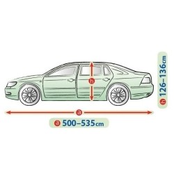 Telo Copriauto Copri Auto Macchina Mobile Garage per Mobile L Berlina Esterno | L. 535cm | H. 136 cm | Impermeabile Traspirante