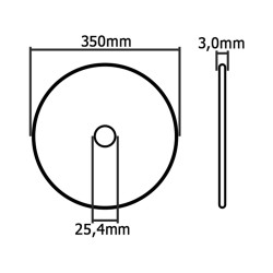 Set di 5 Dischi da Taglio 350x3x25,4 mm per Troncatrice per Acciaio e Acciaio Inox