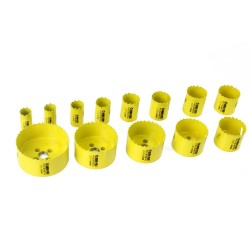 Kit set seghe a tazza 17 pezzi 19-76mm frese per metallo acciaio legno con punte