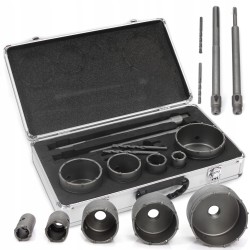 Set kit seghe a tazza per cemento muro 9pz mandrino SDS+ MAX incluso Ø30-100 mm