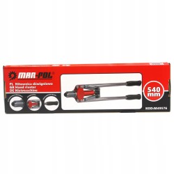 Rivettatrice manuale 3 testine 2,4-6,4mm doppio manico lungo 540 mm rivettatura