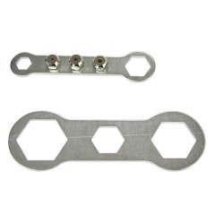 Adattatore per Avvitatore Trapano Rivettatrice | 16 cm | Codolo Esagonale | Ugelli 2,4/3,2/4,0/4,8 mm | 2 Chiavi