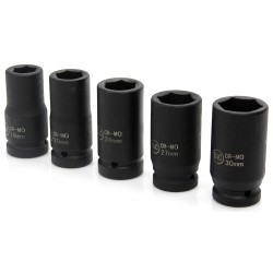 Set da 5 Bussole boccole professionali per avvitatore a impatto da 3/4" 19-30mm