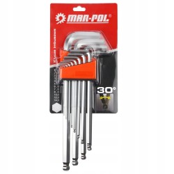 Set 12 Chiavi a brugola 1.5-14mm Maschio Acciaio CrV Lunghe esagonali piegate 30°