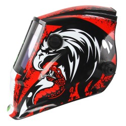 Maschera Casco Saldatura Autoscurante per SMAW MIG TIG GATW SAW PAC PAW | Campo Visivo 100x83 mm | Regolabile