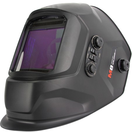 Maschera Casco Saldatura Autoscurante per SMAW MIG TIG GATW SAW PAC PAW | Campo Visivo 100x93 mm | Regolabile