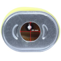 Filtro Aria + Alloggiamento per Motore a Scoppio | per Honda 4,5-6,5 CV GX120 GX140 GX160 GX200 | Dimensione Filtro 100x73x65mm