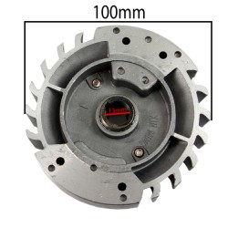 Volano Ø100mm foro Ø13mm per Motosega a scoppio ricambio modelli 52 58 62cc