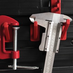 Set di 20 Ganci per Pannello Porta Attrezzi Utensili | Rosso | in Plastica