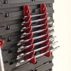 Set di 20 Ganci per Pannello Porta Attrezzi Utensili | Rosso | in Plastica