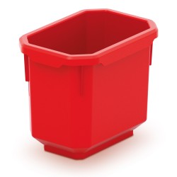 Set di 6 Contenitori Titan Box | 7,5x11x26,3 cm |Rosso e Nero | in Plastica