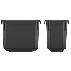 Set di 6 Contenitori Titan Box | 7,5x11x26,3 cm |Rosso e Nero | in Plastica