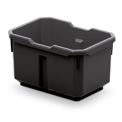 Set di 4 Contenitori Titan Box | 11x15,6x19,5 cm |Rosso e Nero | in Plastica