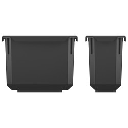 Set di 6 Contenitori XBlock | 7,5x14x10,5 cm | Rosso e Nero | in Plastica